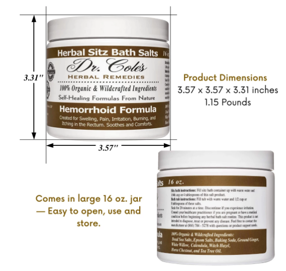 MOBU Herbals Butt Aid Dr. Cole's Hemorrhoid Formula