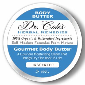 Dr. Cole’s Luxurious Unscented Body Butter – Organic, Non-Toxic Moisturizer for Dry Skin, Wrinkles, and Dark Spots in a Creamy, Fragrance-Free Formula