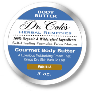 Dr. Cole’s Gourmet Body Butter – Luxurious Vanilla Scented Organic Moisturizer for Dry Skin, Wrinkles, and Dark Spots with Wildcrafted Botanical Ingredients