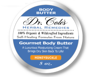 Dr. Cole’s Gourmet Body Butter – Luxurious Honeysuckle Scented Organic Moisturizer for Dry Skin, Wrinkles, and Dark Spots with Natural Wildcrafted Ingredients