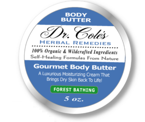 Dr. Cole’s Gourmet Body Butter – Luxurious Forest Bathing Scented Organic Moisturizer with Fir Needle, Frankincense, and Eucalyptus for Dry Skin and Wrinkles