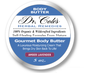 Dr. Cole’s Gourmet Body Butter – Amber Lavender Scented Organic Moisturizer for Dry Skin, Wrinkles, and Dark Spots in a Luxurious Cream Formula
