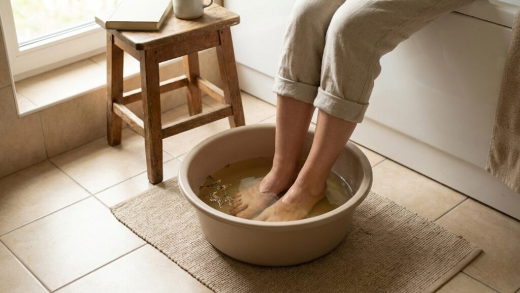 foot soaking routine to support toenail fungus care